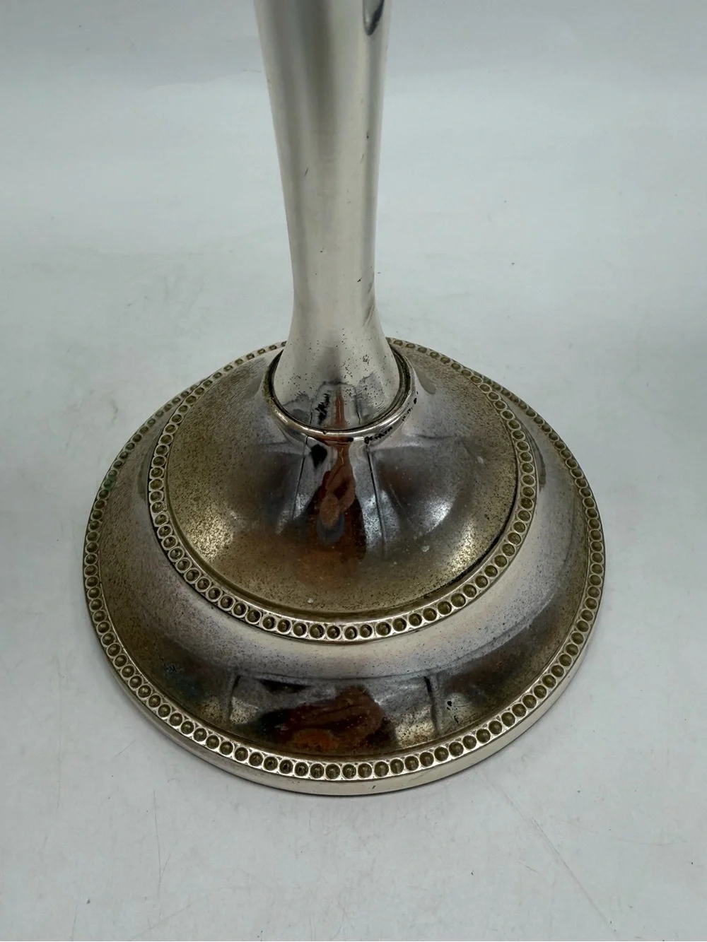 Queen Anne Style Silver Metal 3-Arm Candelabra Centerpiece